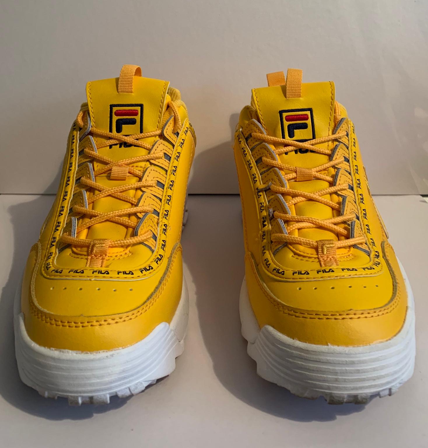 Yellow Fila Disruptor II leather trainers in Southend-on-Sea for £45.00 