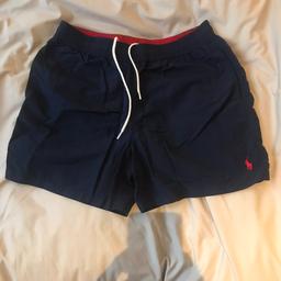 Men’s Ralph Lauren navy swim shorts. Size large. Only worn a few times. Excellent condition. Washed and ready to wear. 
Mark 07787 548212
