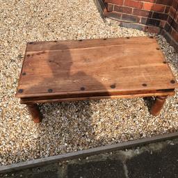 Excellent condition rustic look with black metal brackets and bolts...  pick up only