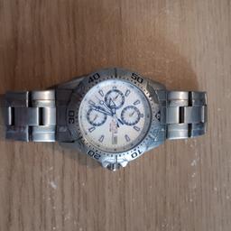 Lotus Multifunction W.R.100M Stainless Steel Watch, never worn had for years as a present, great condition but needs a replacement battery, can be set fully.