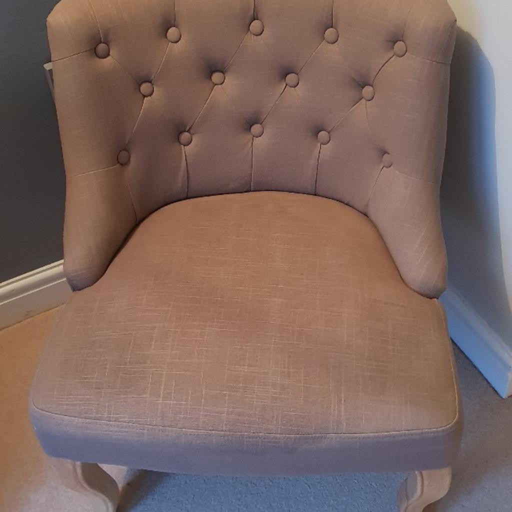 Dunelm Antoinette fabric chair in Grappenhall for 40.00 for sale