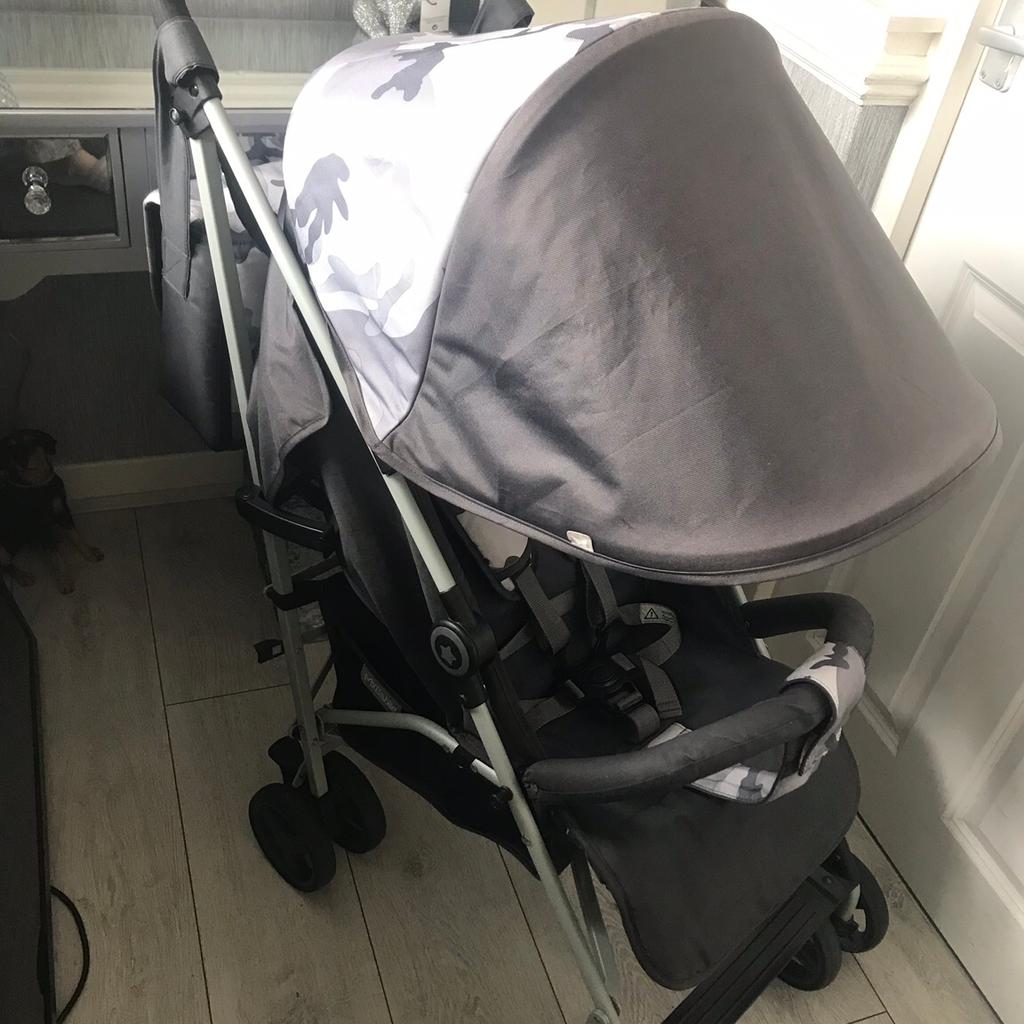 My babiie best sale grey camo stroller