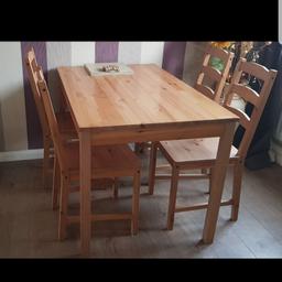 Pine table and 4 chairs.
some marks hence the price, looking for a quick sale
collection Horden 
collection only
