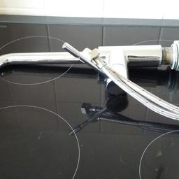 Very heavy substantial kitchen mixer tap and fittings.  No use for it anymore as sink has 2 tap fitting. Was very expensive when bought. Used but in great condition( please see pics).
Collection only please.