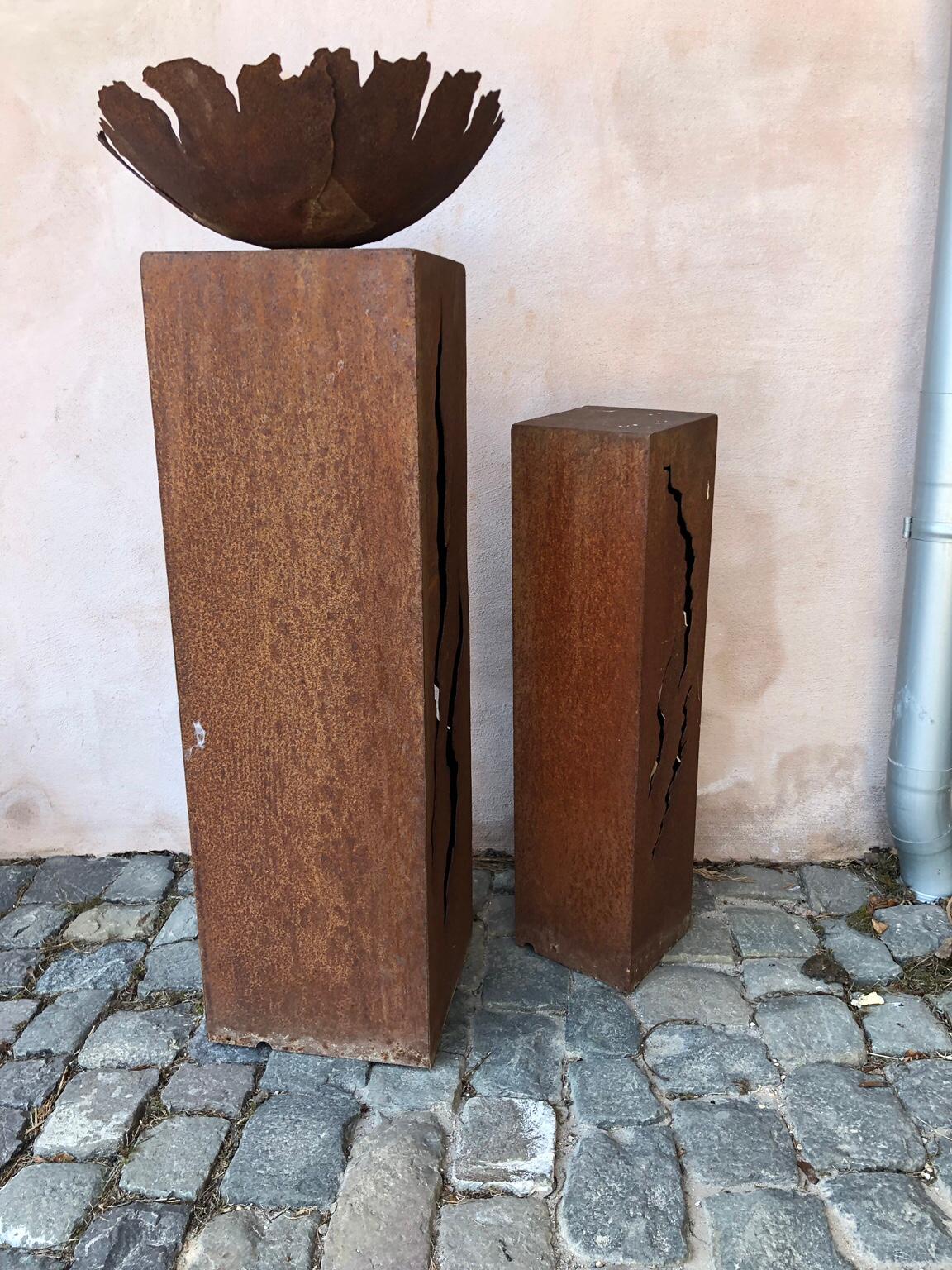Corten Deko Säulen Set Feuerschale in 67547 Horchheim für 79,00 € zum