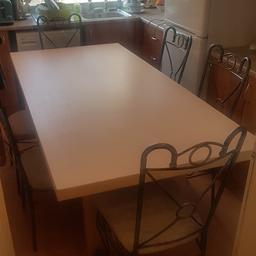 Paid over 250 for chairs separately. All very sturdy and strong need gone today can deliver for extra a couple of the chairs need some fabric cleaner