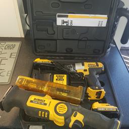 in very good condition not used much 
10.8 volt reciprocating saw and 10.8 volt impact driver. pack of blades with saw a few blades missing but kit is £30 plus

looking for £160 for the pair ono