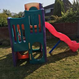 Little Tikes plastic playground / climbing frame. Excellent condition and very sturdy. Suitable from children of walking age through to 10 years old. Slots together to easy to construct. Higher than 6ft (poss 7ft) at highest point. Collect only please.