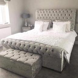 🔥Manufactured in the u.k🔥
High quality brandnew Chesterfield special diamonds or matching button Sleigh beds

BEDS WITHOUT MATTRESSES

Single £179
Small double £219
Double £219
Kingsize £229
Super kingsize £269

BEDS WITH MATTRESS

Single £229
Small double £259
Double £259
Kingsize £279
Super kingsize 329

 FREE DELIVERY