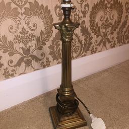 Laura Ashley Brass lamp no shade included. Good quality heavy brass. 100w max lamp