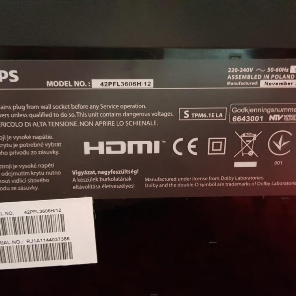 Philips TV 42PFL3606H_12/3000-series-lcd- in 26892 Dörpen for €185.00 ...