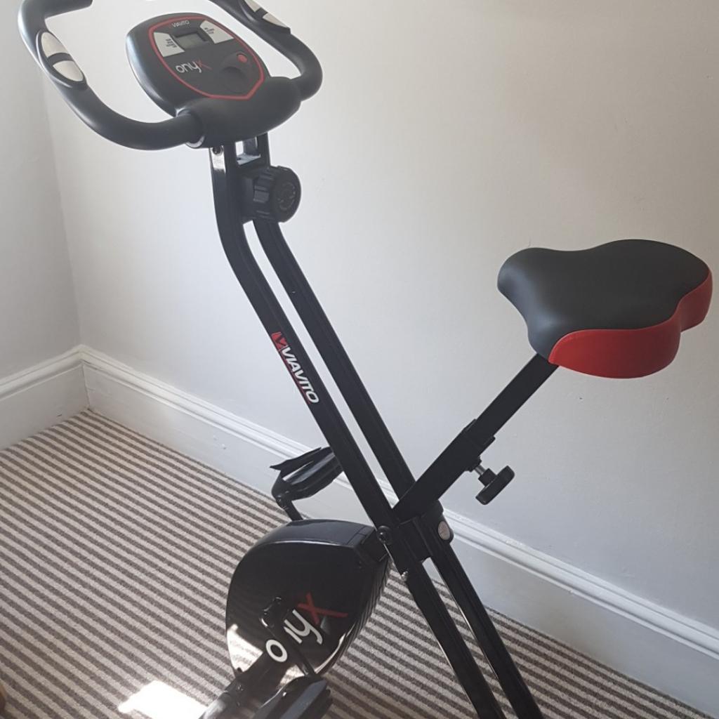 Viavito folding exercise online bike