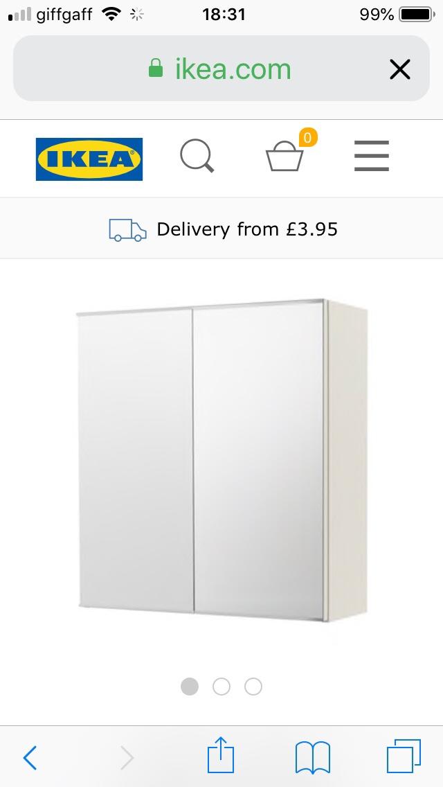 Ikea Lillangen 2 mirror door bathroom cabinet in B13 Birmingham für 20 ...
