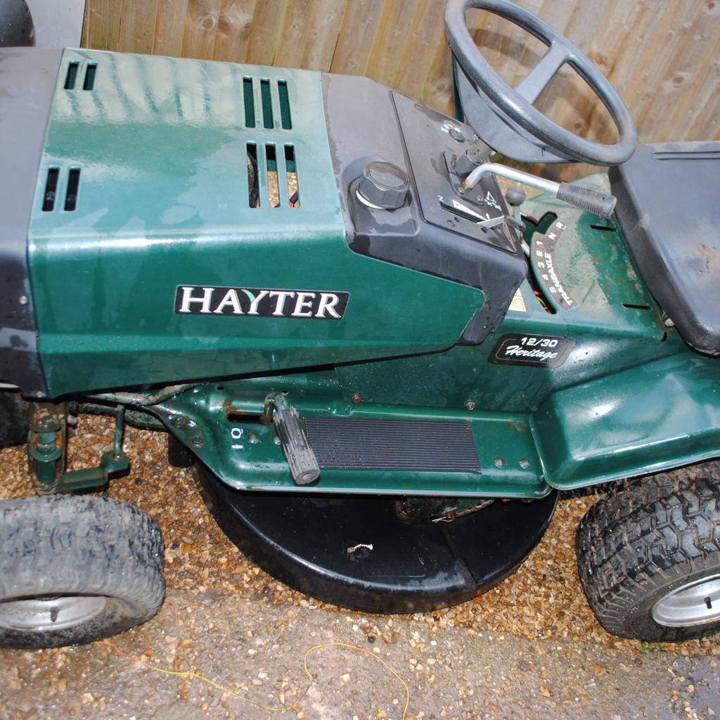 Hayter sit on discount mower