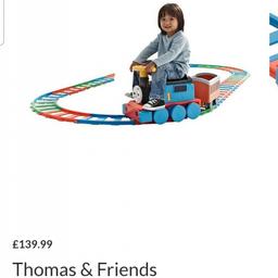 I am selling my son's Thomas the Tank Engine ride on battery operated train with charger and all tracks are included as shown in picture he no longer plays with it and it is collecting dust it is used but in good condition and hours of fun for kids it is a very brilliant toy makes any children very happy.
