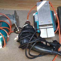 1 black and decker planner,1 black and decker saw and 1 mains drill.All works .£22