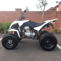 Quadzilla 300 cc
Fully road legal 
2824 miles
Mot expires 18 may 2019
Can get new mot done ✅ 
Drives perfect 💨
Hardly used good tyres 
Serviced ✅
First to see will buy 💷
Full tank of fuel ⛽️ 
Perfect for summer ☀️ 
Has reverse to✅
