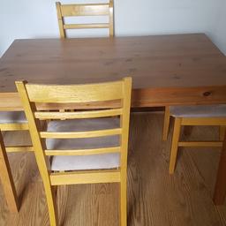 lovely table and chairs baught new ..need them gone give me reasonable offer and pick up only
