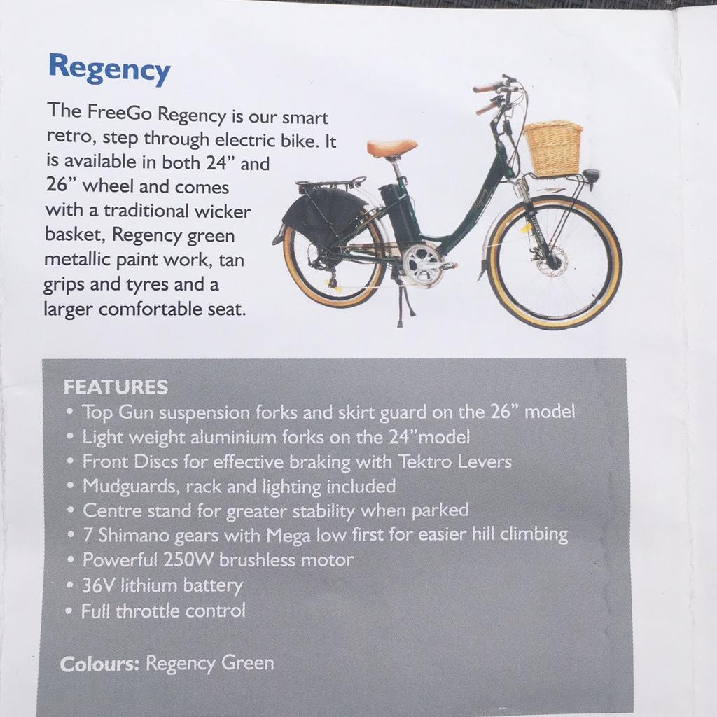 freego regency electric bike