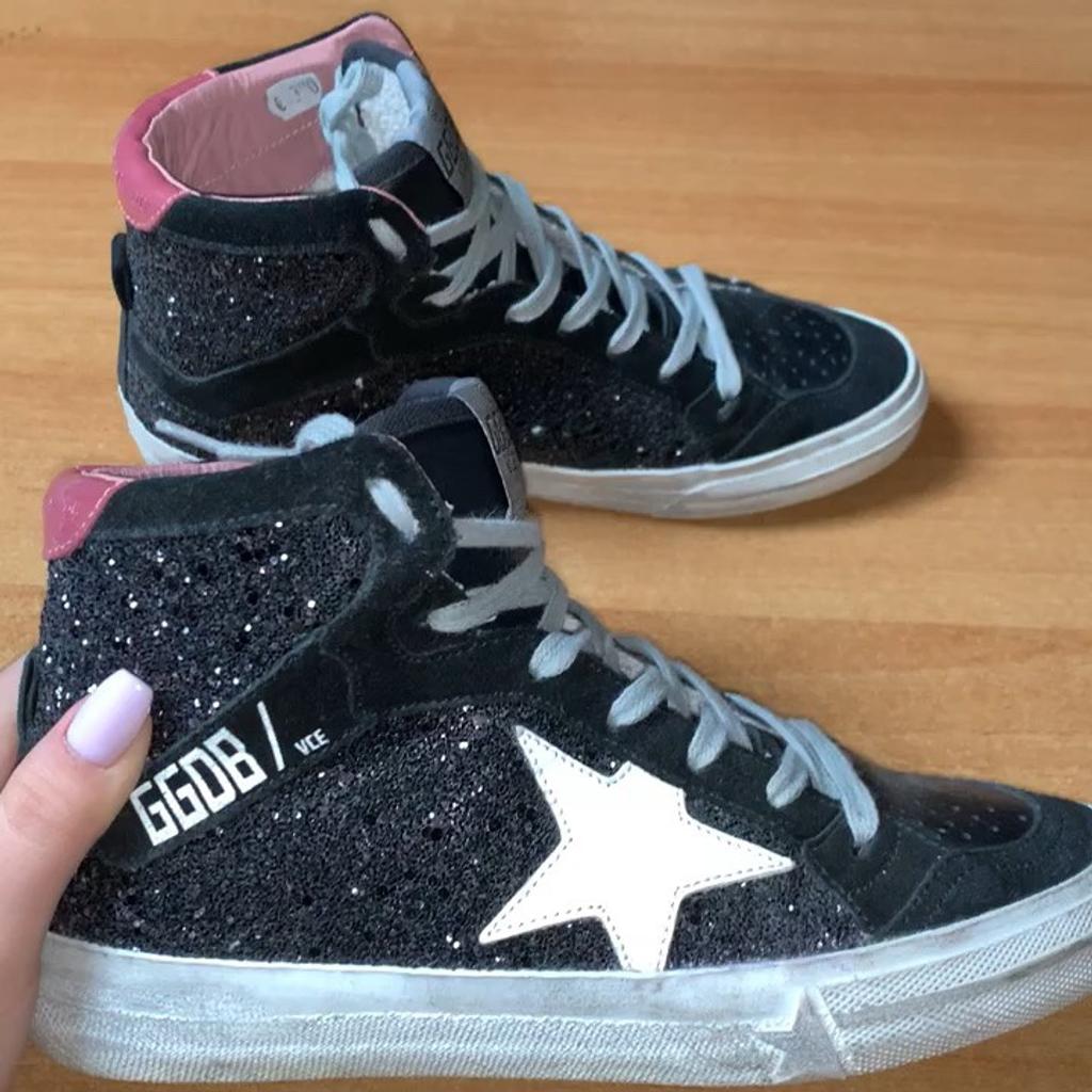 Golden goose 2.12 hot sale black glitter