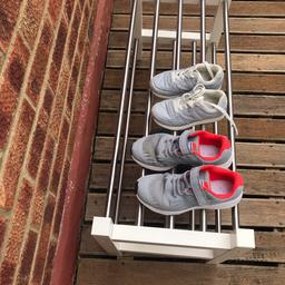 new shoe rack has never been used!  measures;  length,79 cm height, 37 cm and width, 32cm!