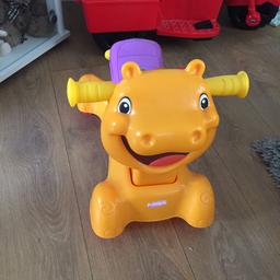 Can be a ride on or push along toy 
Lights and sound perfect condition