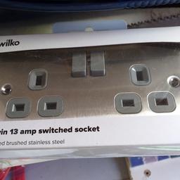 bag of plug sockets for sale. some useful some brand new. surplus left over.