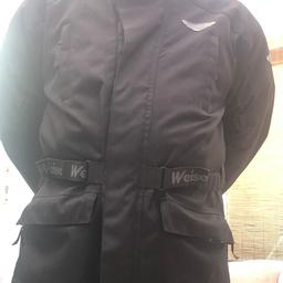 Waterproof, armoured biker jacket in black.  
Size XXXL great condition.
