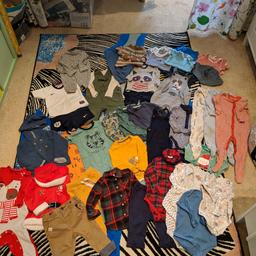 This is a huge bundle of baby boys clothes on size 9-12 months. All in great condition. Brands include Marks & Spencer, Next, Tu, Tesco, TKMaxx, Nike and Mothercare.