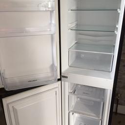Bush Black Upright fridge/Freezer in full working order. Model BFFF481448. 148cms(48") High
 48 cms(19")wide
52 cms (20.5") Depth