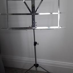 Music stand in very good condition. Fully adjustable and folds up neatly. Buyer to collect or can deliver in Settle area