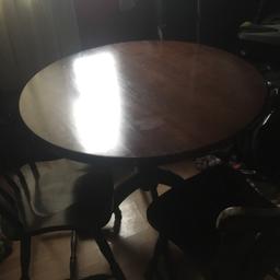 Wooden table and 2 chairs got a few scratches but apart from that it’s in good condition hence the low price collection only thanks.