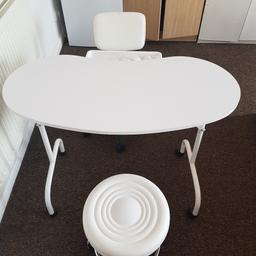selling table with 2 chairs used only 3 months for nail care