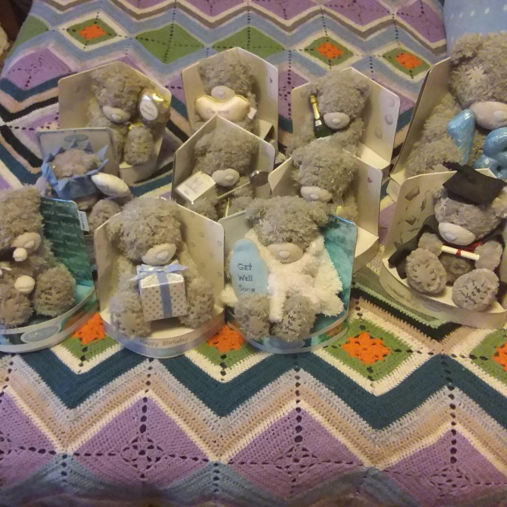 10 different me to you bears
open to offers for all of them or £1.50 each for small bears £2 for big ones.

Can post for p&p if buyer is using PayPal you must pay for everything including any fees

sas