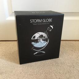 The Storm Glass Globe is filled with water and crystals which change shape and fogs up depending on the weather. It makes a beautiful ornament. It normally retails for £30.