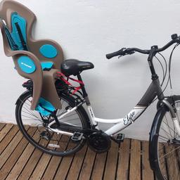 woman bike with child seat in good condition little used!