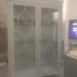 Shabby chic display unit painted in light grey selling due to change in decor. Pick up only oldham or can deliver for fuel cost