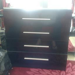 4 black gloss front drawers vgc can deliver if local size is 29" wide x 29" high x 16" depth