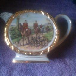 Milk jug by Sadler with foxhunting seems to both sides excellent condition circa 1960s early