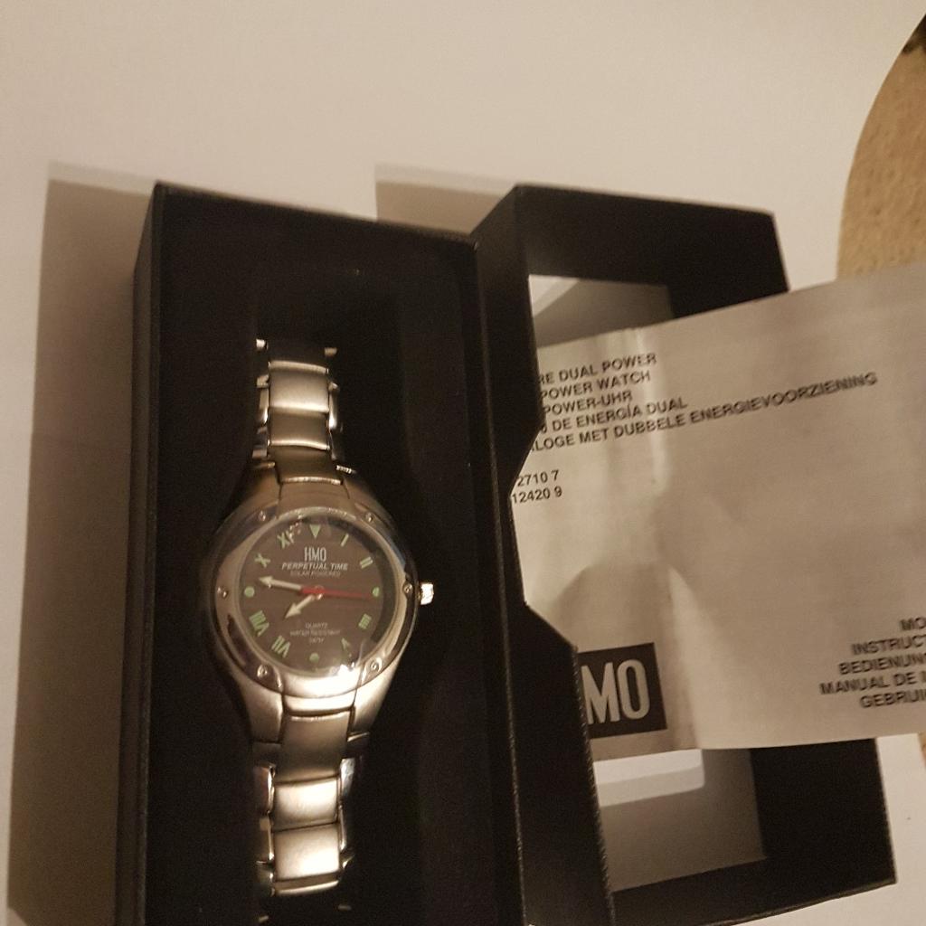 Hmo perpetual time discount solar powered watch