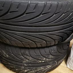 Used budget tyres. 5mm tread. Sold as a pair only. Bargain at £55 for the pair. No offers