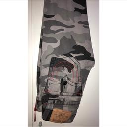 Limited edition Camouflage colourway with red stitching || Kept in 10/10 Mint condition, Never been worn || Like new without tags || Size 28 waist but come up big, I’m a 30 waist and they fit me perfect || 100% genuine. The red tag hanging from the belt, original true religion bag, labels and True Religion Jeans logo on buttons confirm this || I paid £280 for these at Bicester Village last year || Will post in the original bag they came in