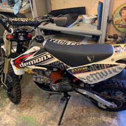 125 pitt bike .bike is fast its 3 years old and hardly used bike is like new everything works as it should .this is not a cheap copy bike 450