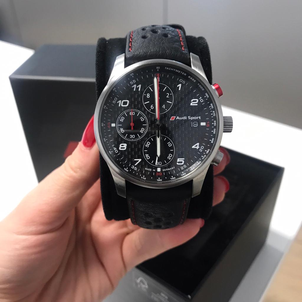 Audi sport chronograph watch with cheap carbon