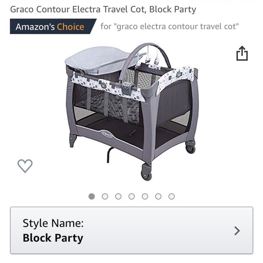 Graco contour electra outlet block party travel cot