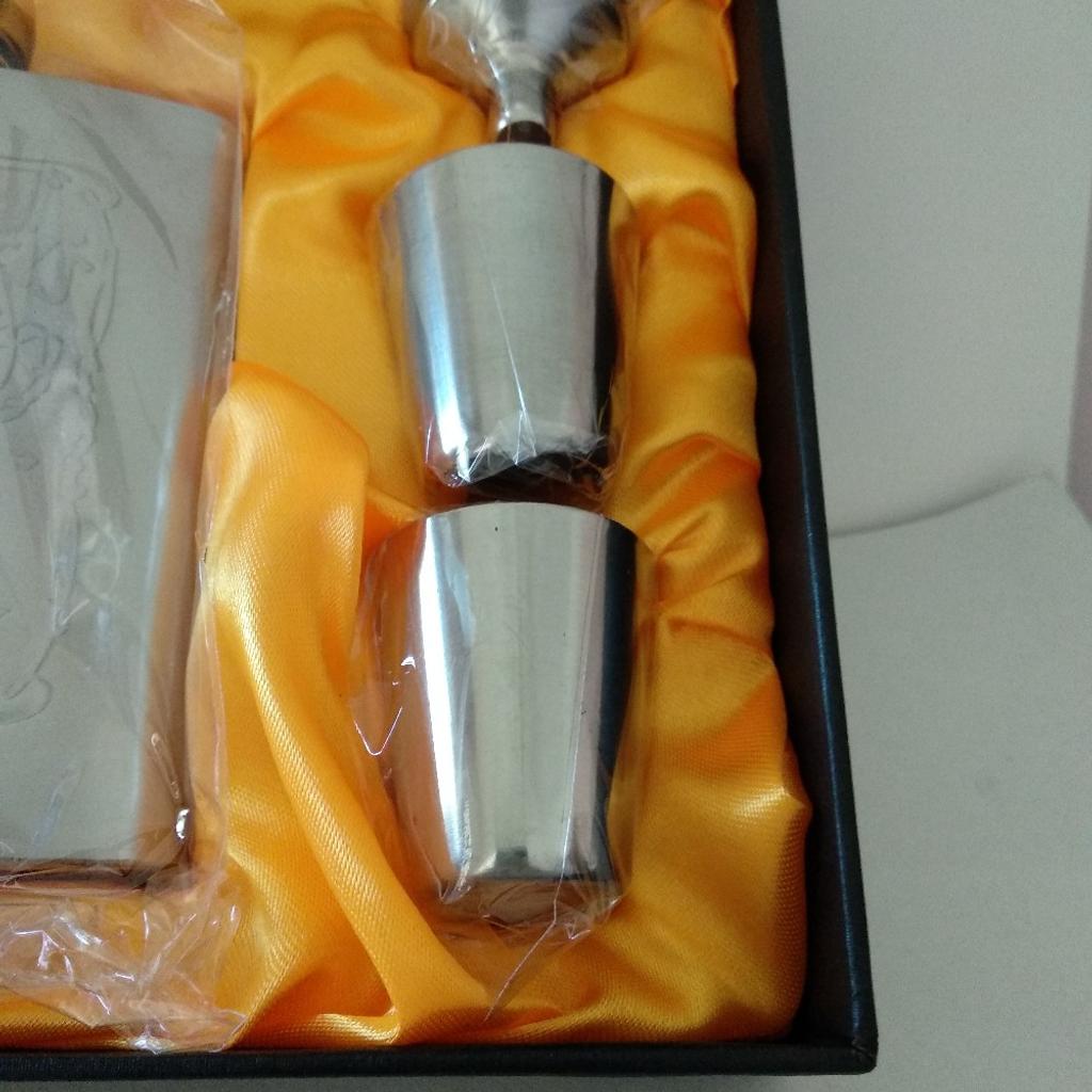 Fiaschetta In Peltro Con Cervo | 170ml | Con Imbuto E Sacchetto Velluto | Regalo Elegante - Foto 2