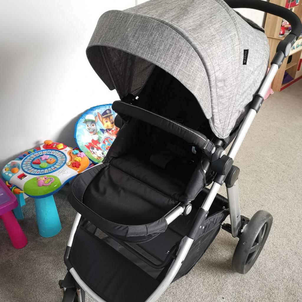 Cuggl beech shop pushchair folded