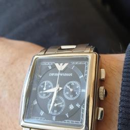 genuine Armani square chronograph mens watch 
is boxed to 
collection morecambe possibly deliver locally
