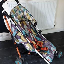 In a used condition, but still good to use. my son has unfortunately out grown this pram.
There is damage to the handles from the foam coming off.
