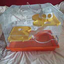 excellent condition cage
only used for a week
 comes with loads of extra bits
food un opened
spay 2 full bottles
book
food bowl
2 wheels
2 balls
water bottles
unopened treat bar and chew sticks
extra tubes for the cage (Will need a clean)
Offers welcome
Collection only